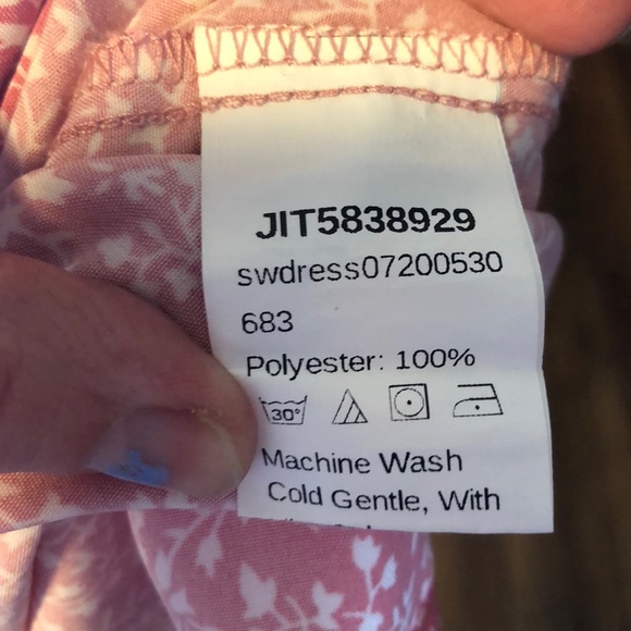 Adorable pink knotted tie strap dress size small - Picture 11 of 13